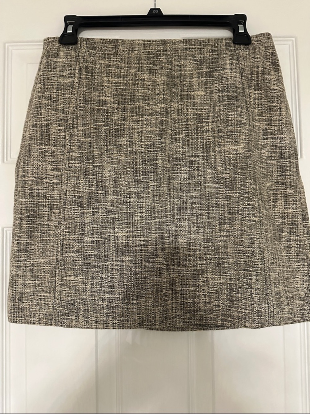 LOFT Taupe and Black Pencil Skirt
